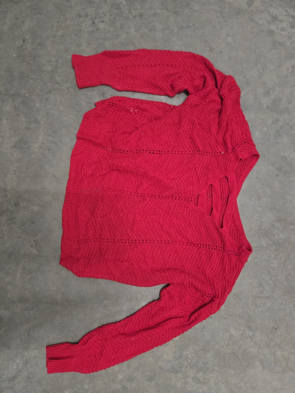 Love Bright Red V-Neck Knit Sweater
